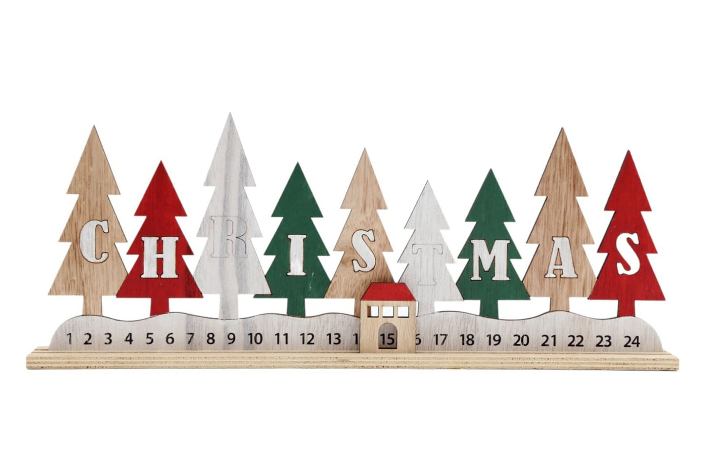 Wooden Christmas Tree Advent