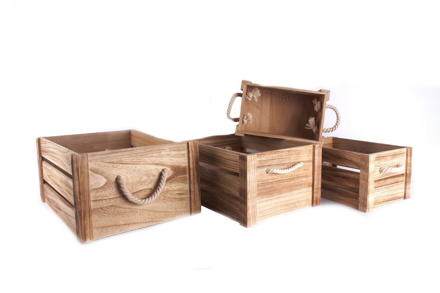 Set of Four Wooden Crates
