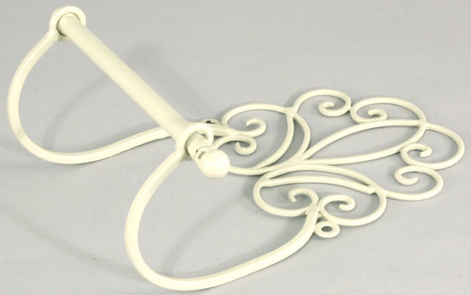 Cream Scroll Wall Mounted Toilet Roll Holder