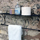 Black Scroll Towel Rail And Shelf