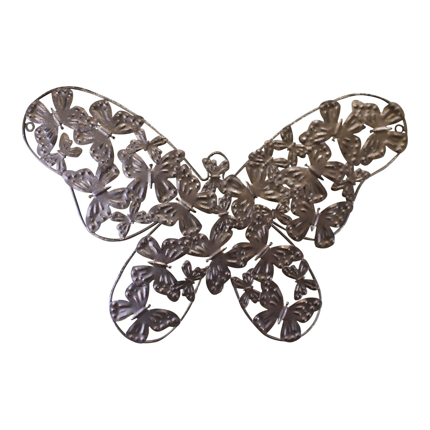 Small Silver Metal Butterfly Design Wall Decor