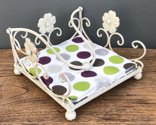 Cream Daisy Napkin Holder