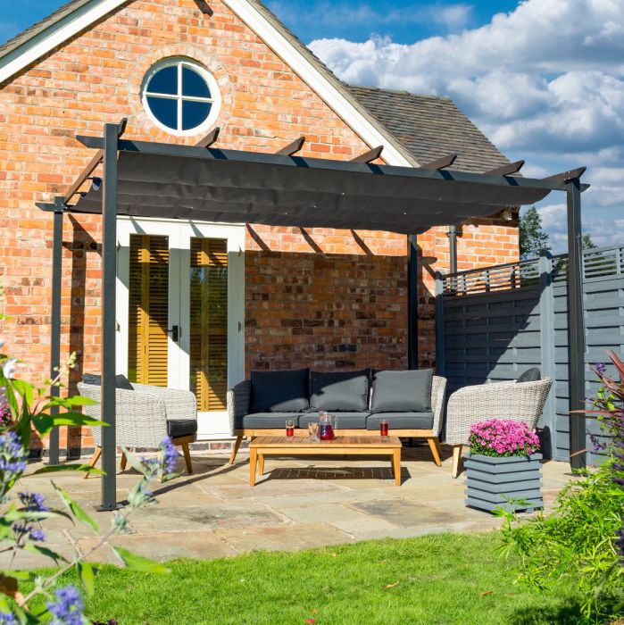 Aluminium Free-standing Pergola Latina Grey