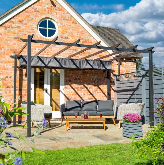 Aluminium Free-standing Pergola Latina Grey