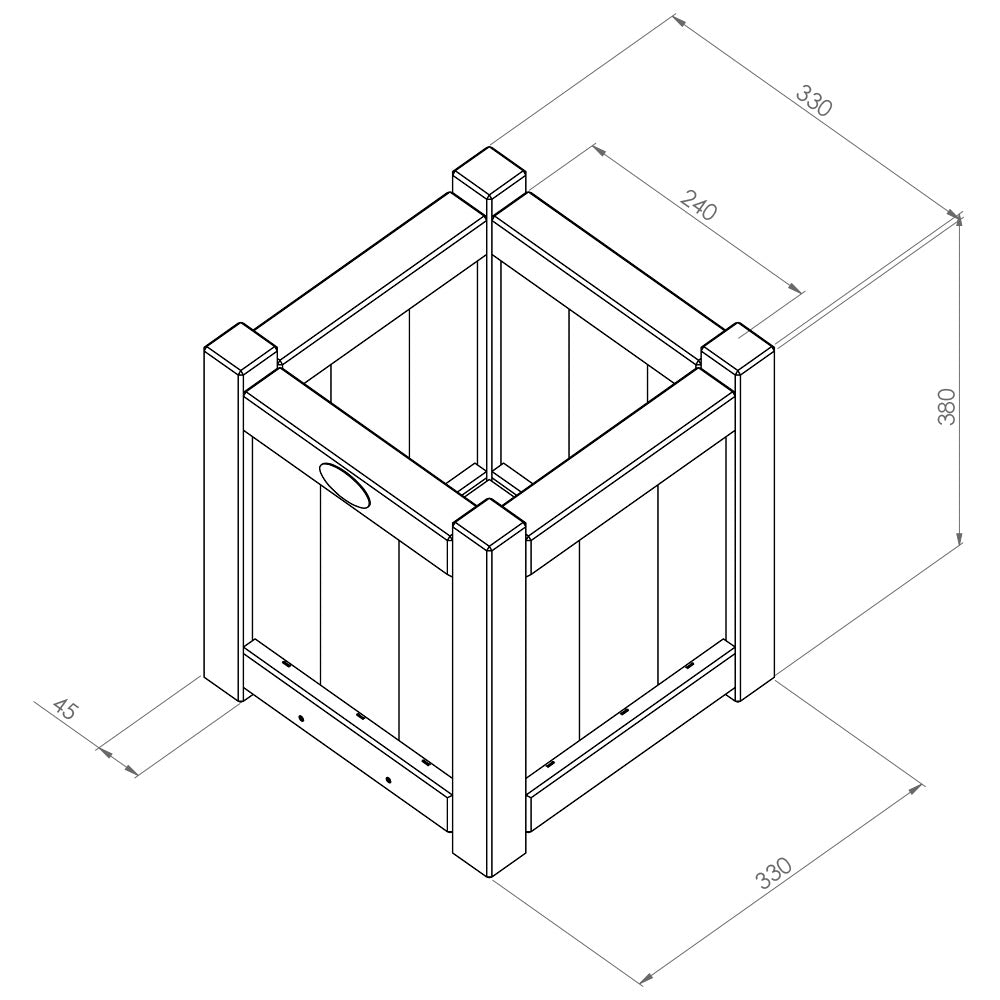 Holywell Square Planter Set